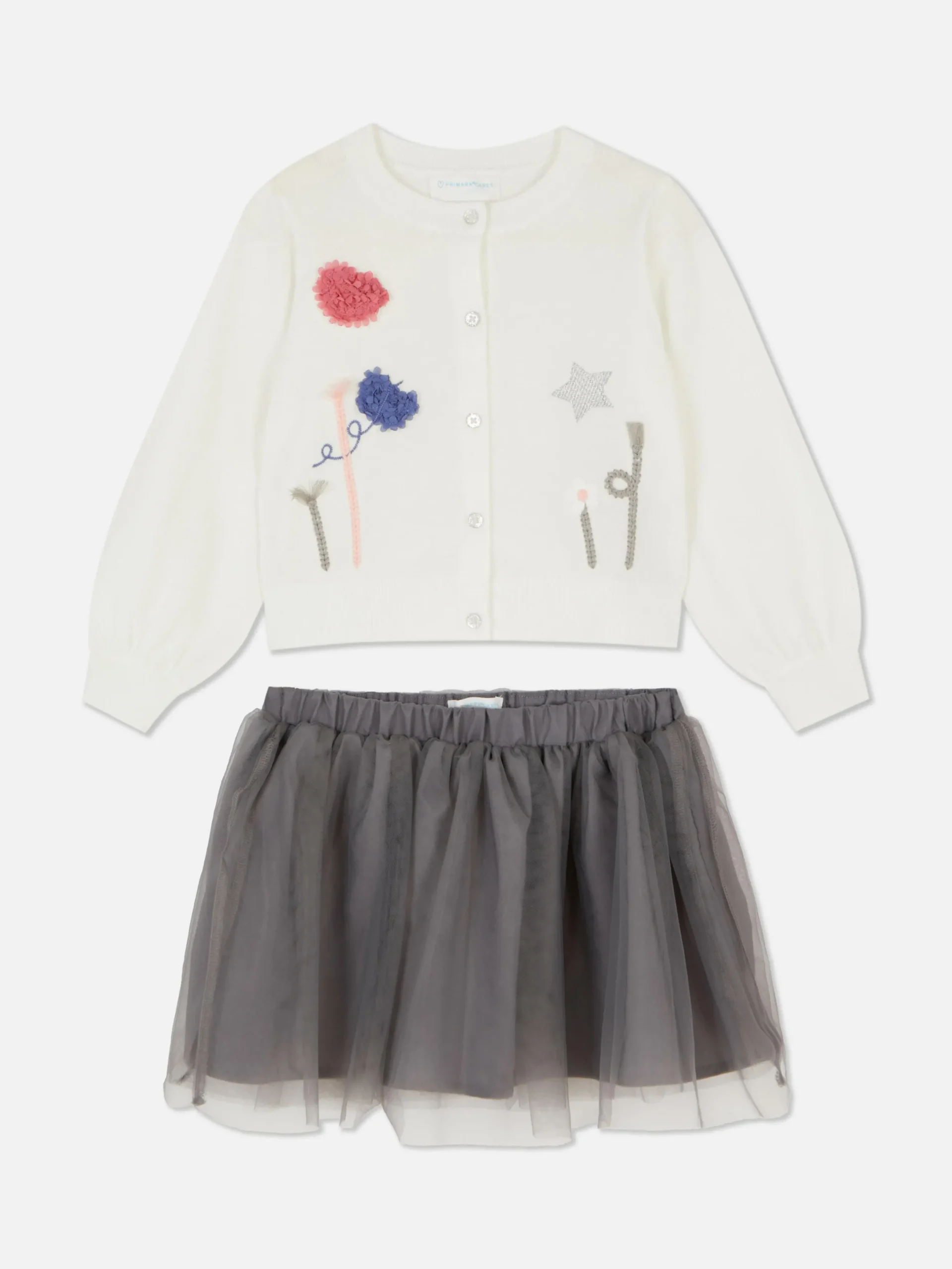Ensembles Et Tenues|Primark Ensemble Gilet Tricoté Et Tutu Crème