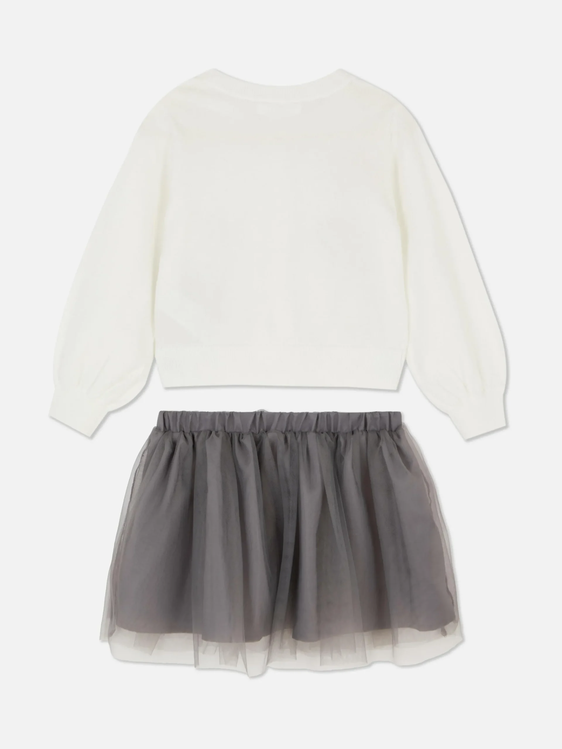 Ensembles Et Tenues|Primark Ensemble Gilet Tricoté Et Tutu Crème
