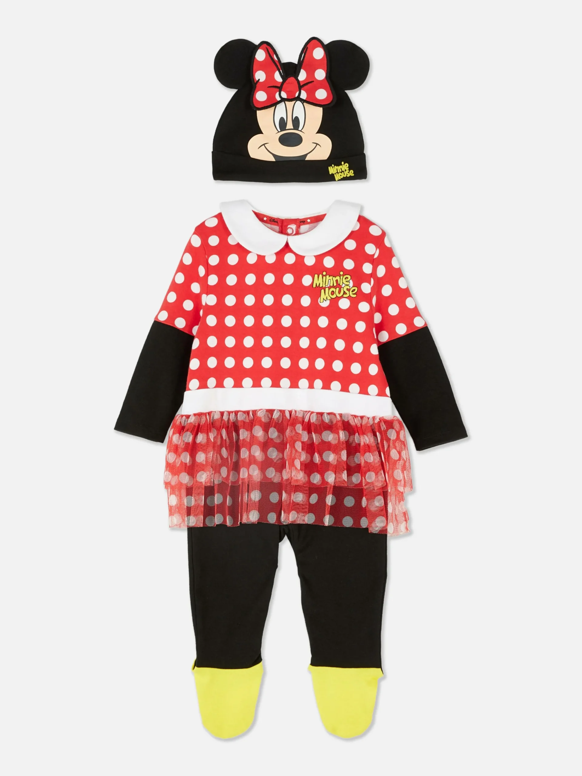 Ensembles Et Tenues|Primark Ensemble Grenouillère Et Bonnet Disney Minnie Mouse Rouge