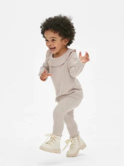 Ensembles Et Tenues|Primark Ensemble Pull Tricoté Et Legging à Coordonner Écru