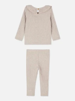 Ensembles Et Tenues|Primark Ensemble Pull Tricoté Et Legging à Coordonner Écru