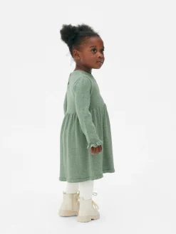 Robes Et Jupes|Primark Ensemble Robe En Maille à Pois Et Collants Vert