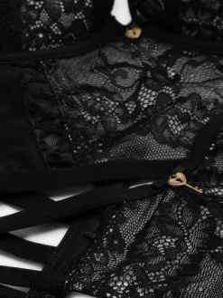 Ensembles Lingerie|Primark Ensemble Soutien-gorge Push-up Long Et String Noir