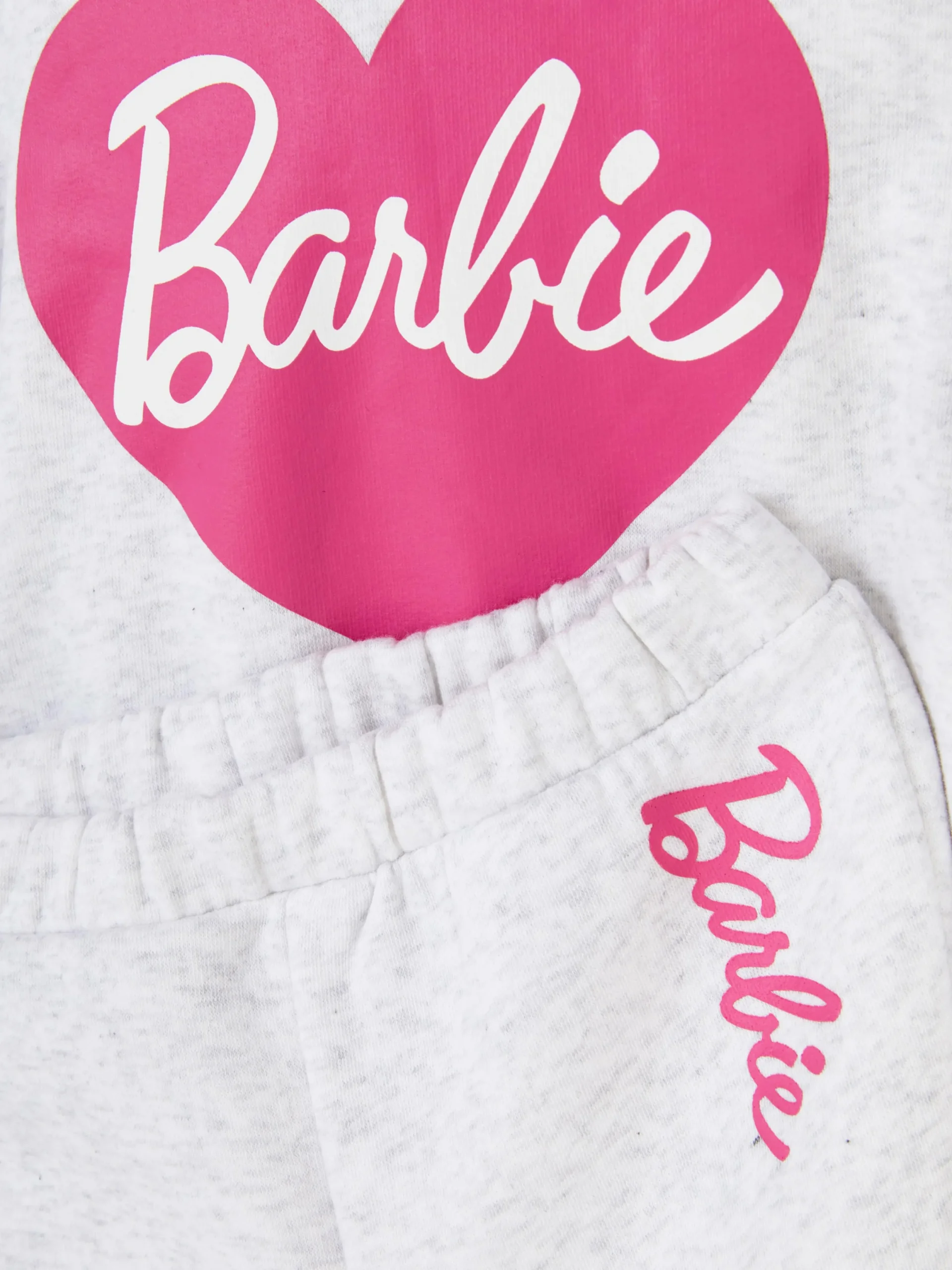 Ensembles Et Tenues|Primark Ensemble Sweat à Capuche Et Bas De Jogging Barbie Gris