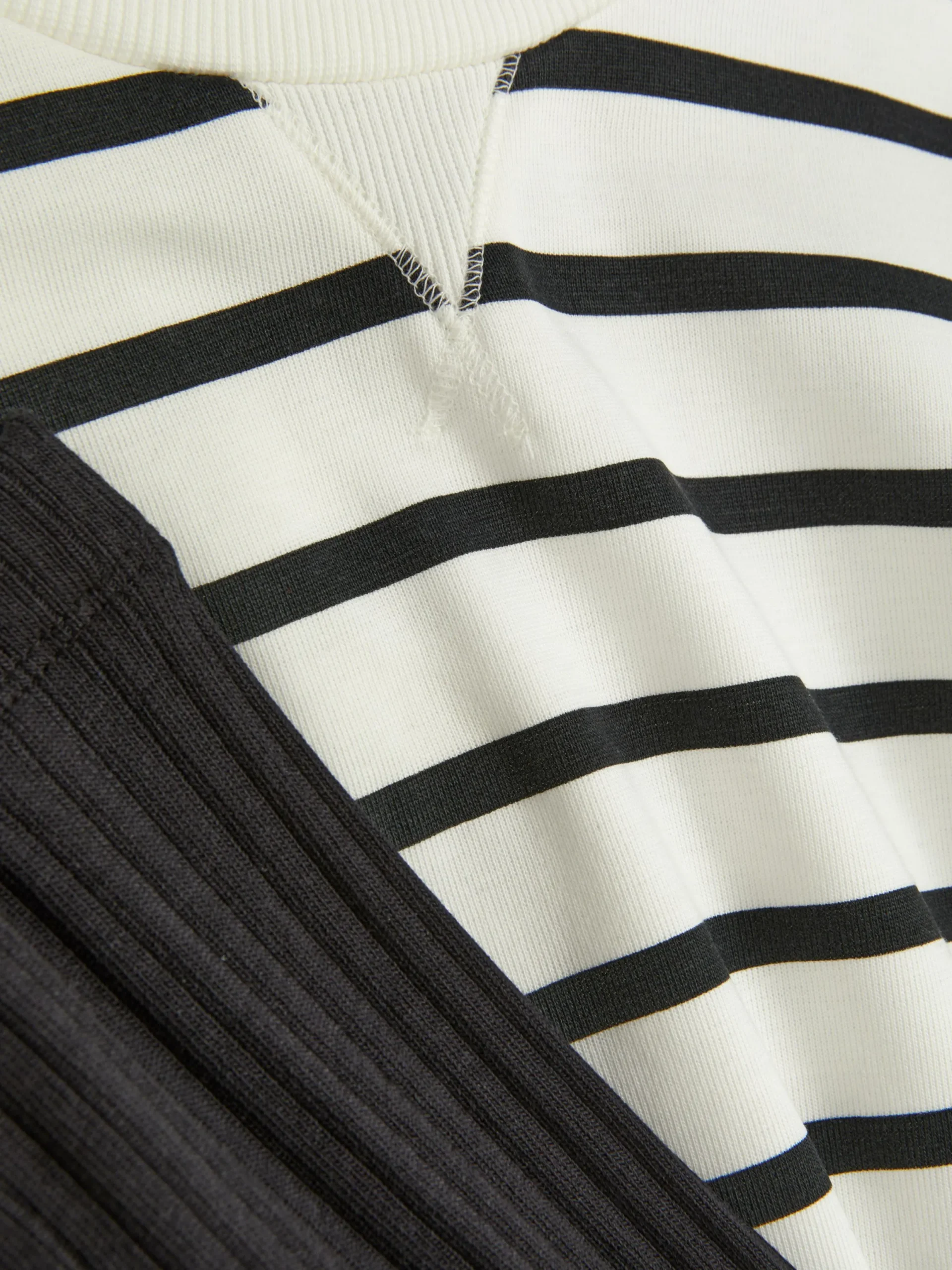 Ensembles Et Tenues|Primark Ensemble Sweat-shirt à Rayures Et Legging Côtelé Noir