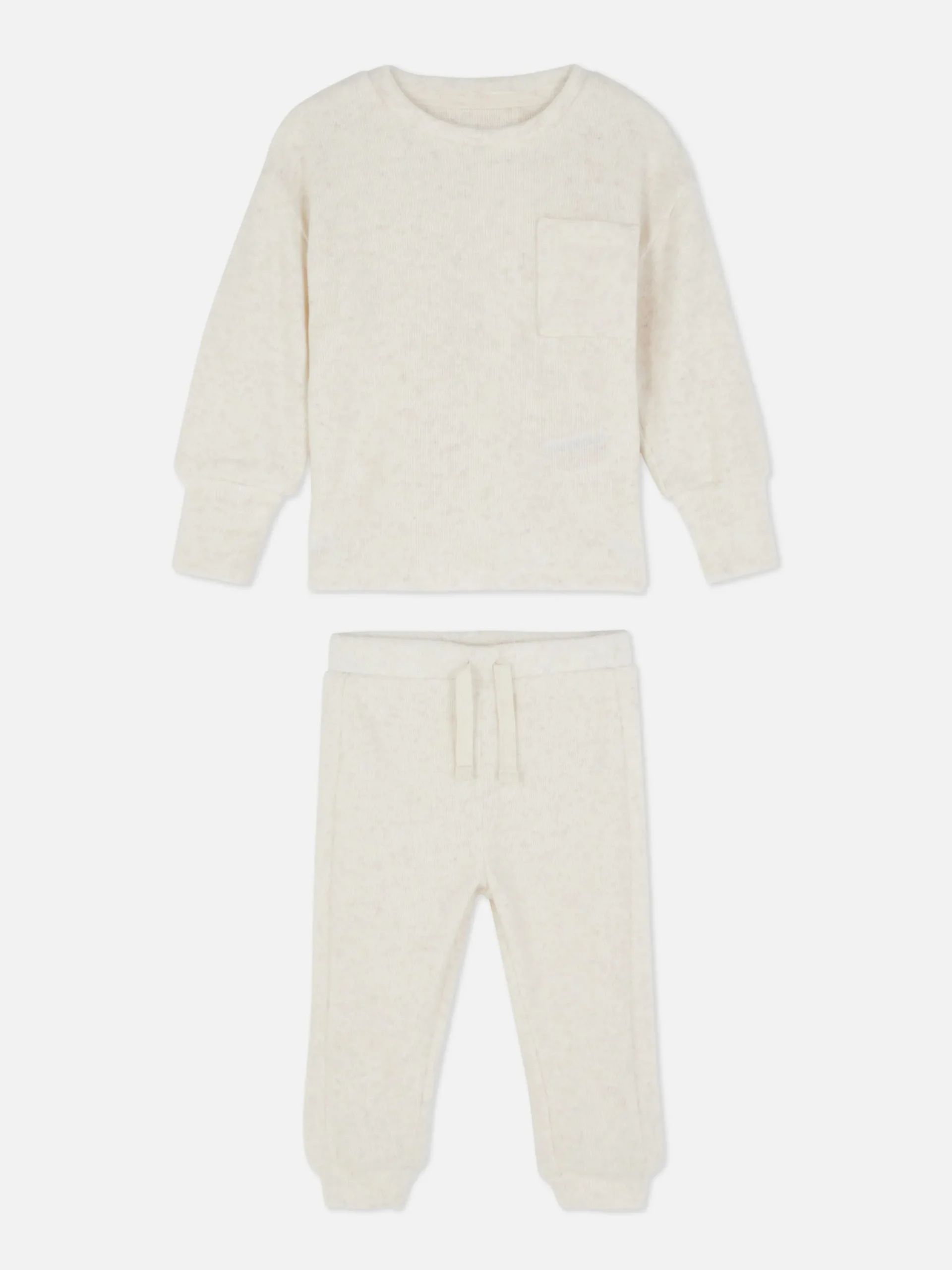 Ensembles Et Tenues|Primark Ensemble Sweat-shirt Et Bas De Jogging à Coordonner Écru