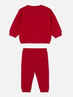 Ensembles Et Tenues|Primark Ensemble Sweat-shirt Et Bas De Jogging De Noël Rouge