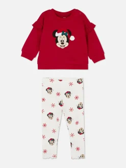 Ensembles Et Tenues|Primark Ensemble Sweat-shirt Et Legging De Noël Disney Minnie Mouse Rouge