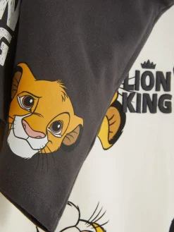 Ensembles Et Tenues|Primark Ensemble Sweat-shirt Et Short Disney Le Roi Lion Simba Écru