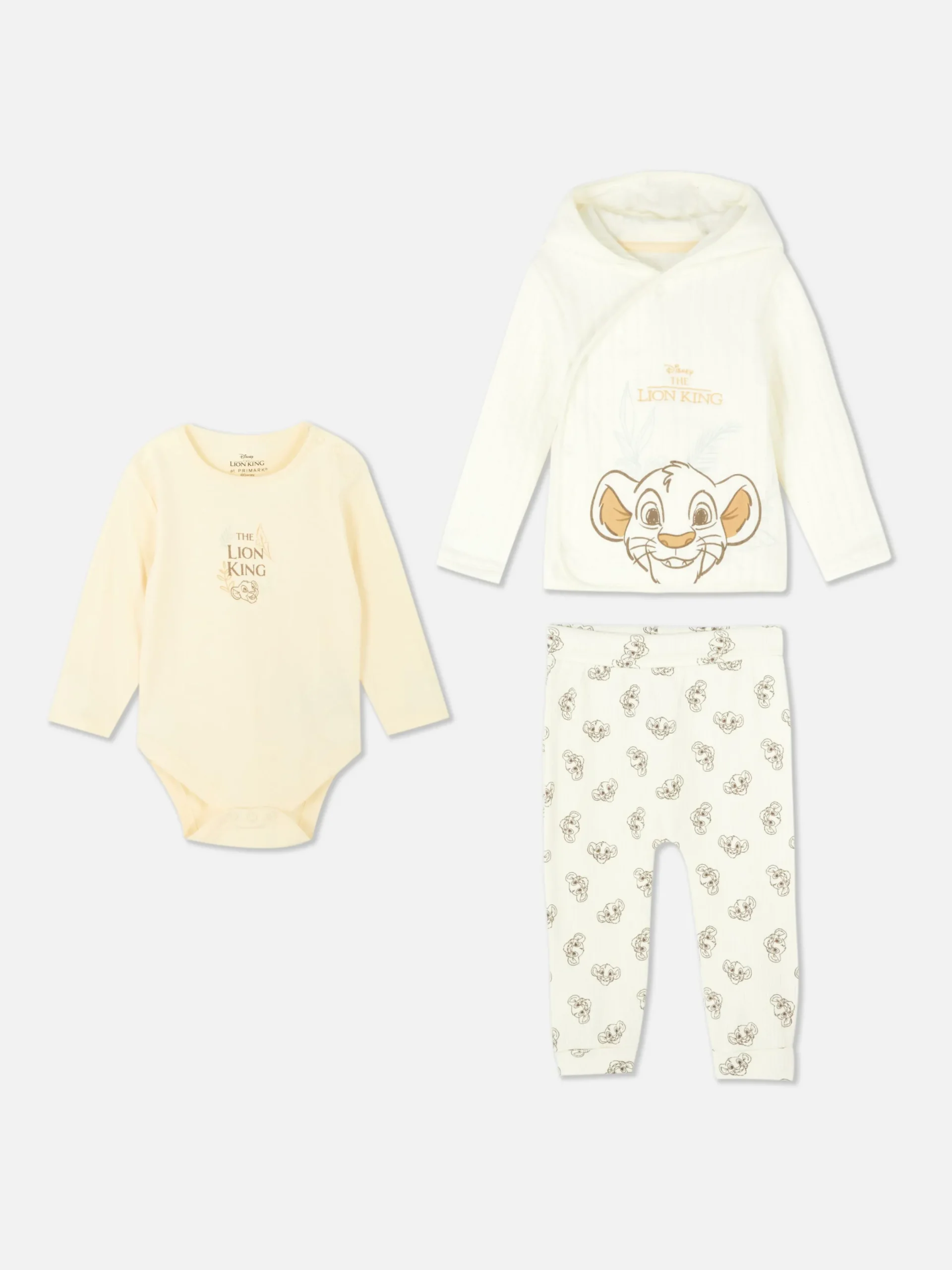 Ensembles Et Tenues|Ensembles Et Tenues|Primark Ensemble Trois-pièces Disney Le Roi Lion Écru
