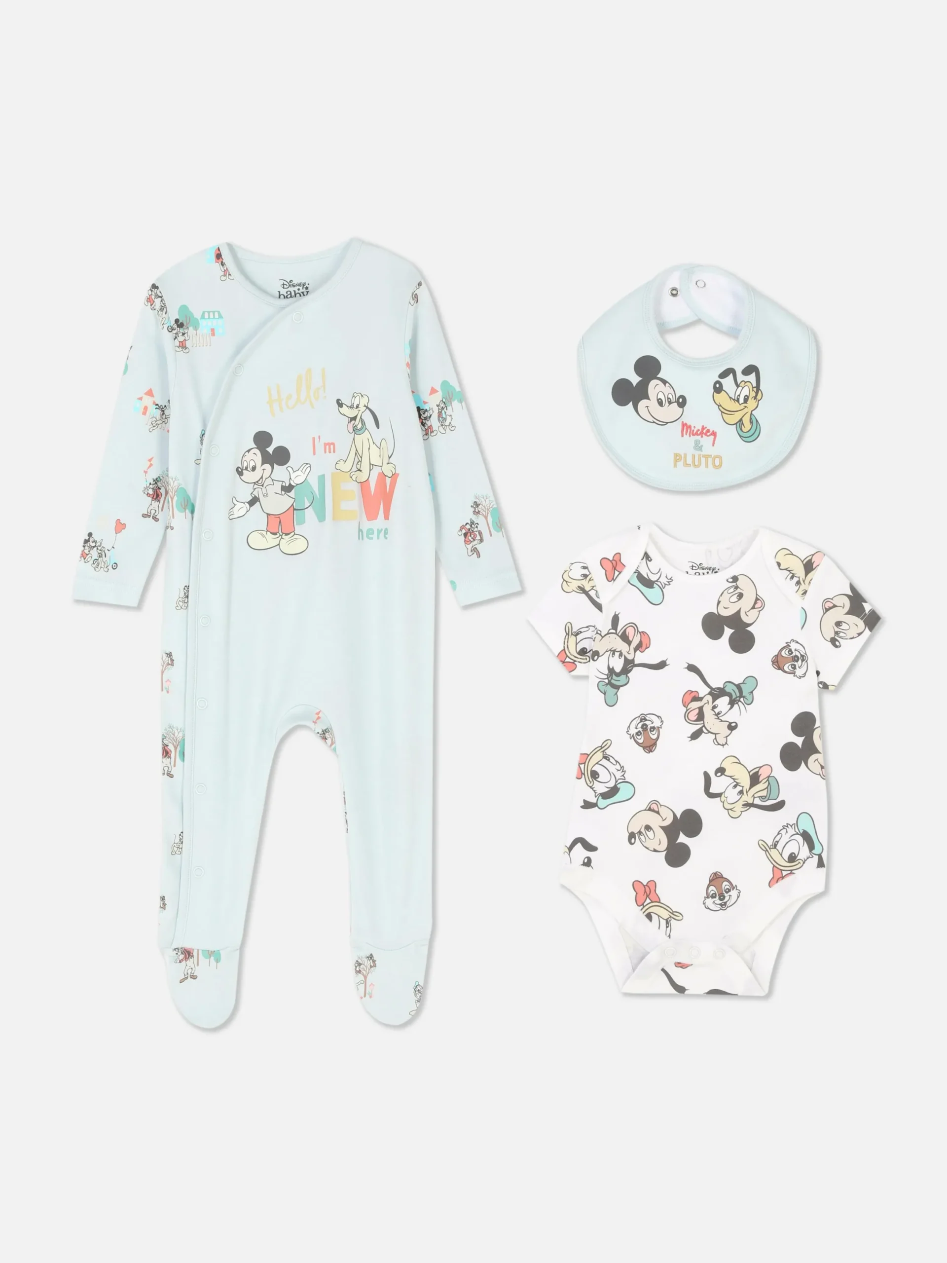 Ensembles Et Tenues|Primark Ensemble Trois-pièces Pour Bébé Disney Mickey Mouse & Friends Bleu