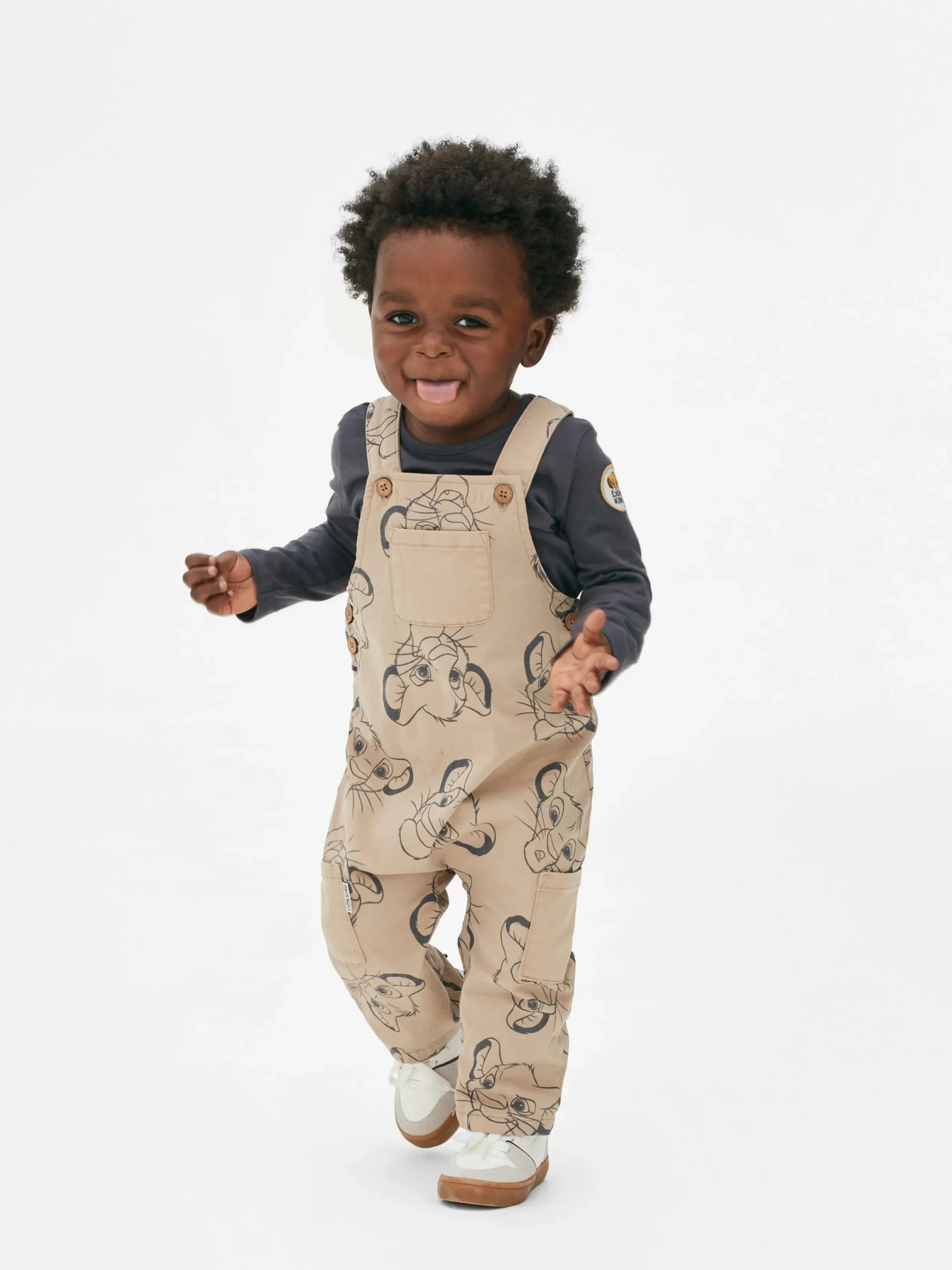 Ensembles Et Tenues|Primark Ensemble T-shirt Et Salopette Disney Le Roi Lion Grège