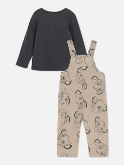 Ensembles Et Tenues|Primark Ensemble T-shirt Et Salopette Disney Le Roi Lion Grège