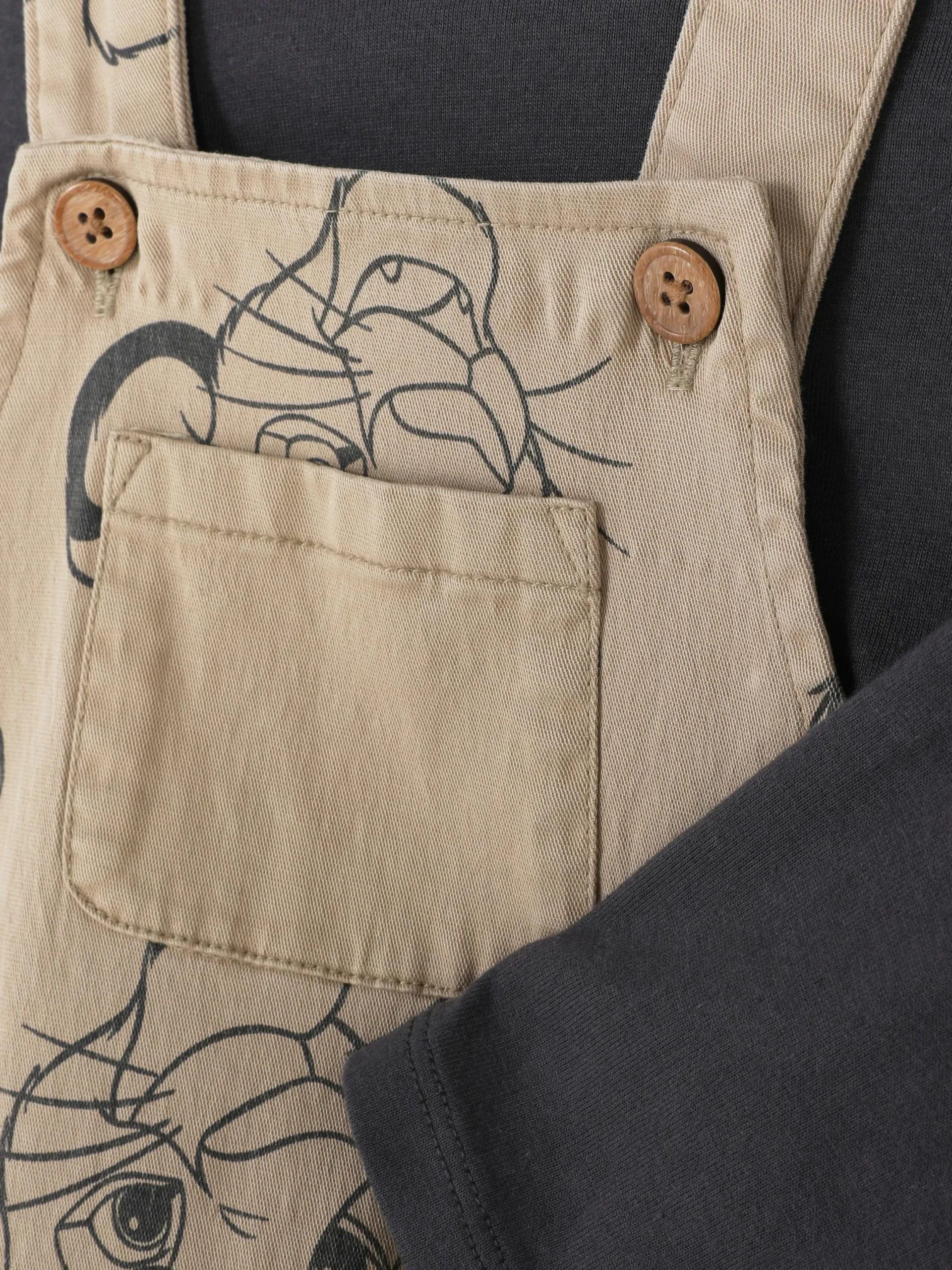 Ensembles Et Tenues|Primark Ensemble T-shirt Et Salopette Disney Le Roi Lion Grège
