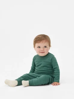 Ensembles Et Tenues|Primark Ensemble T-shirt Texturé Et Pantalon Cargo Vert