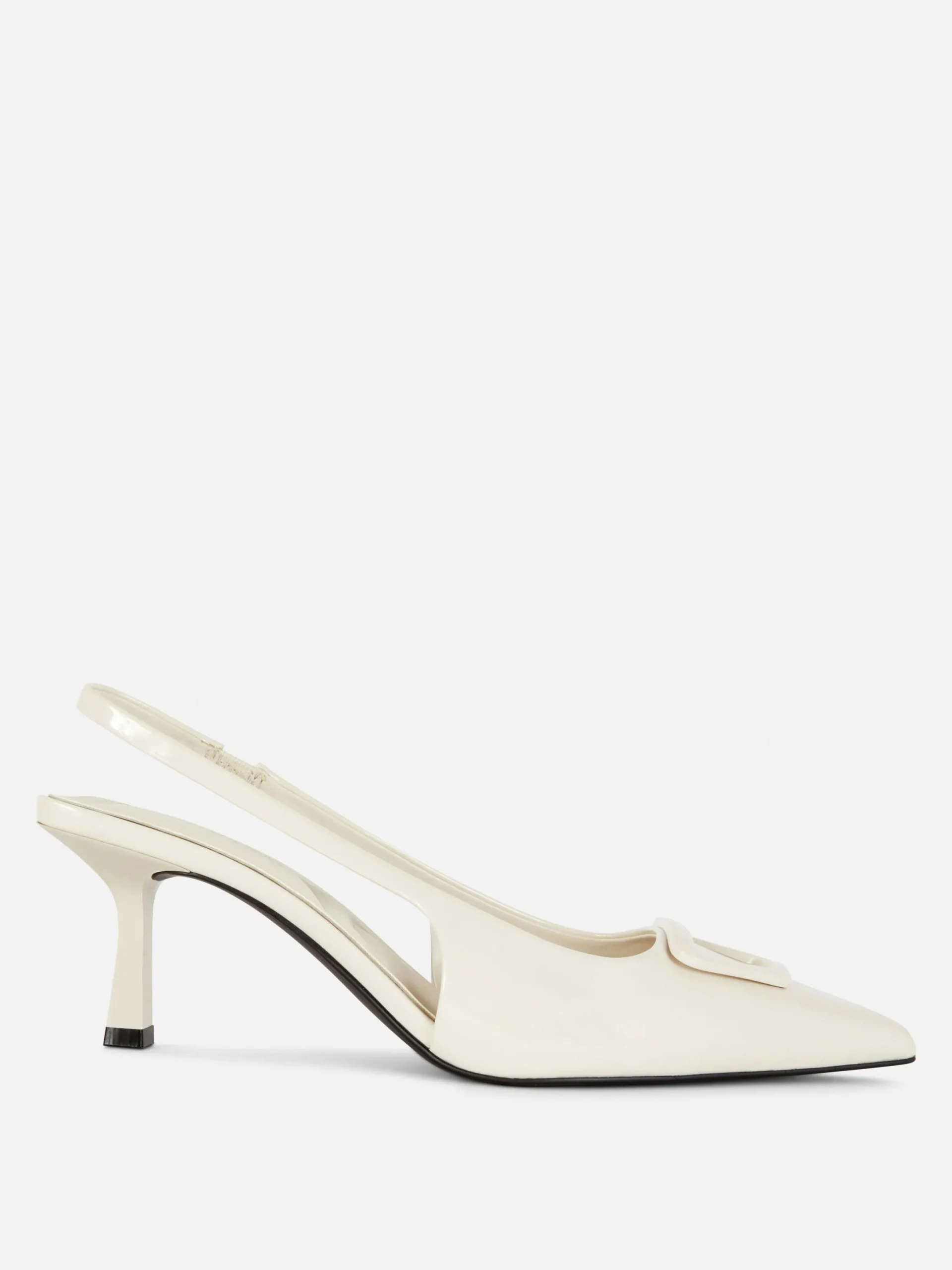 Vêtements Gothiques|Chaussures À Talons|Primark Escarpins Bas à Talon Ouvert Écru