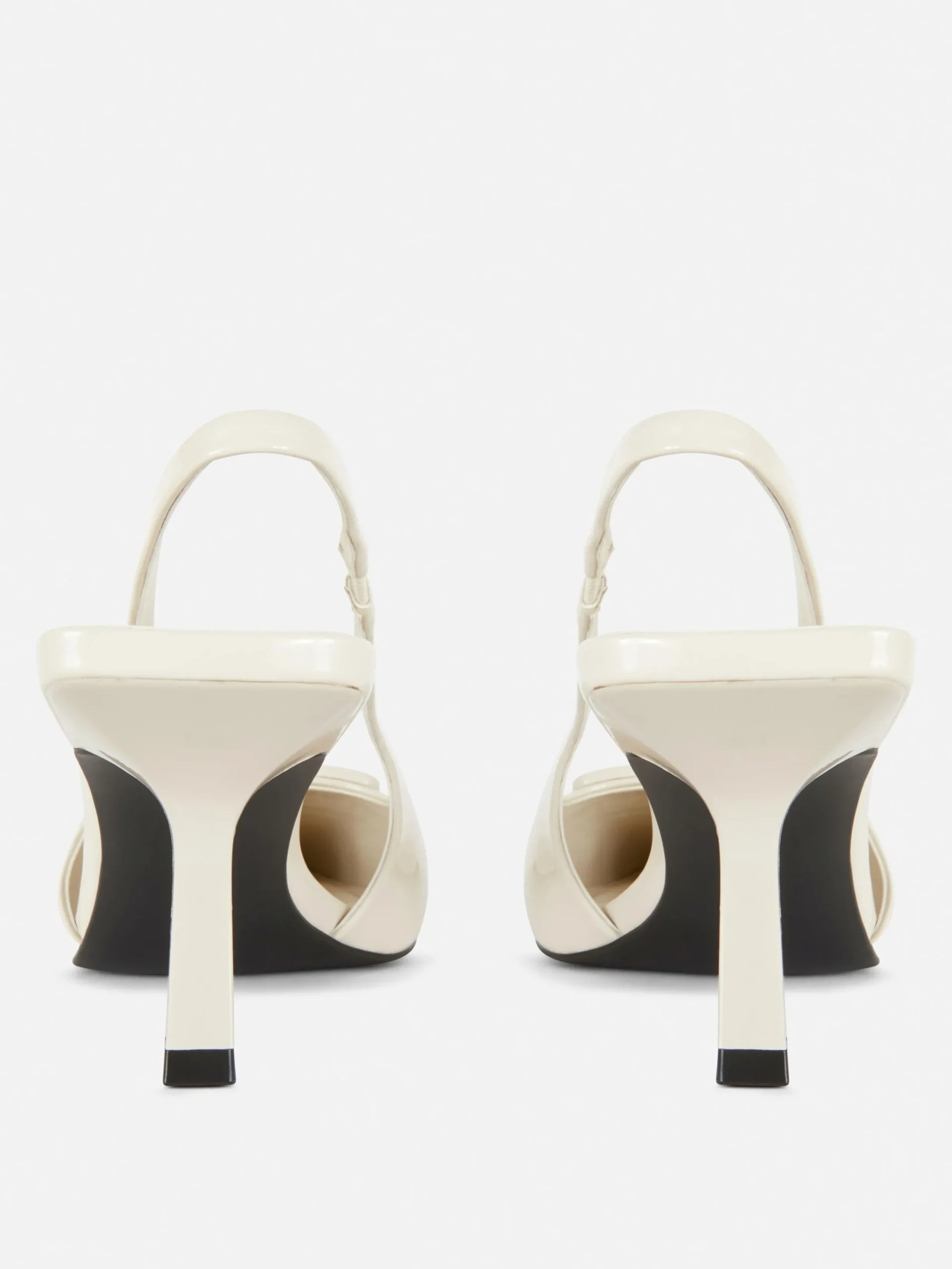 Vêtements Gothiques|Chaussures À Talons|Primark Escarpins Bas à Talon Ouvert Écru