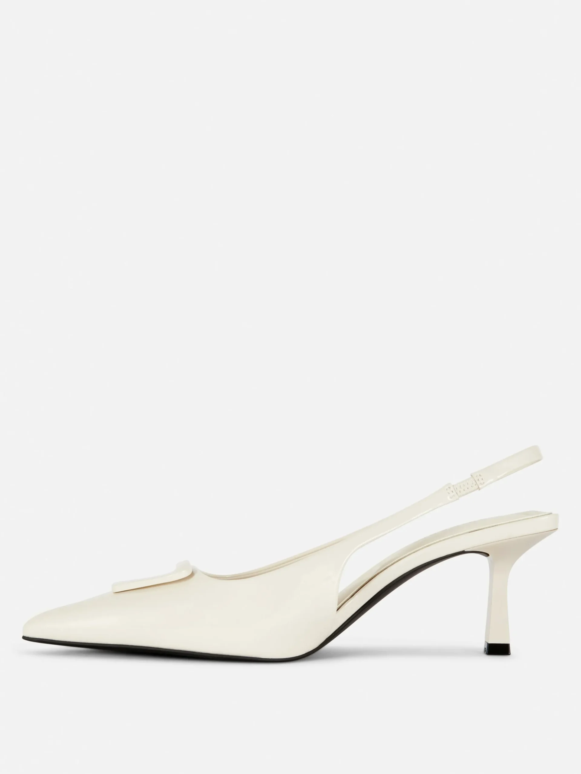 Vêtements Gothiques|Chaussures À Talons|Primark Escarpins Bas à Talon Ouvert Écru