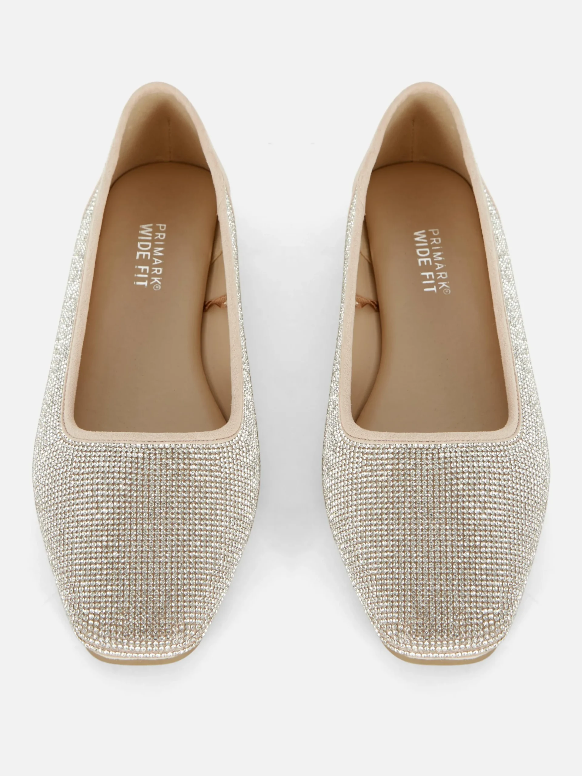 Ballerines|Primark Escarpins Cloutés à Bout Carré Rose clair