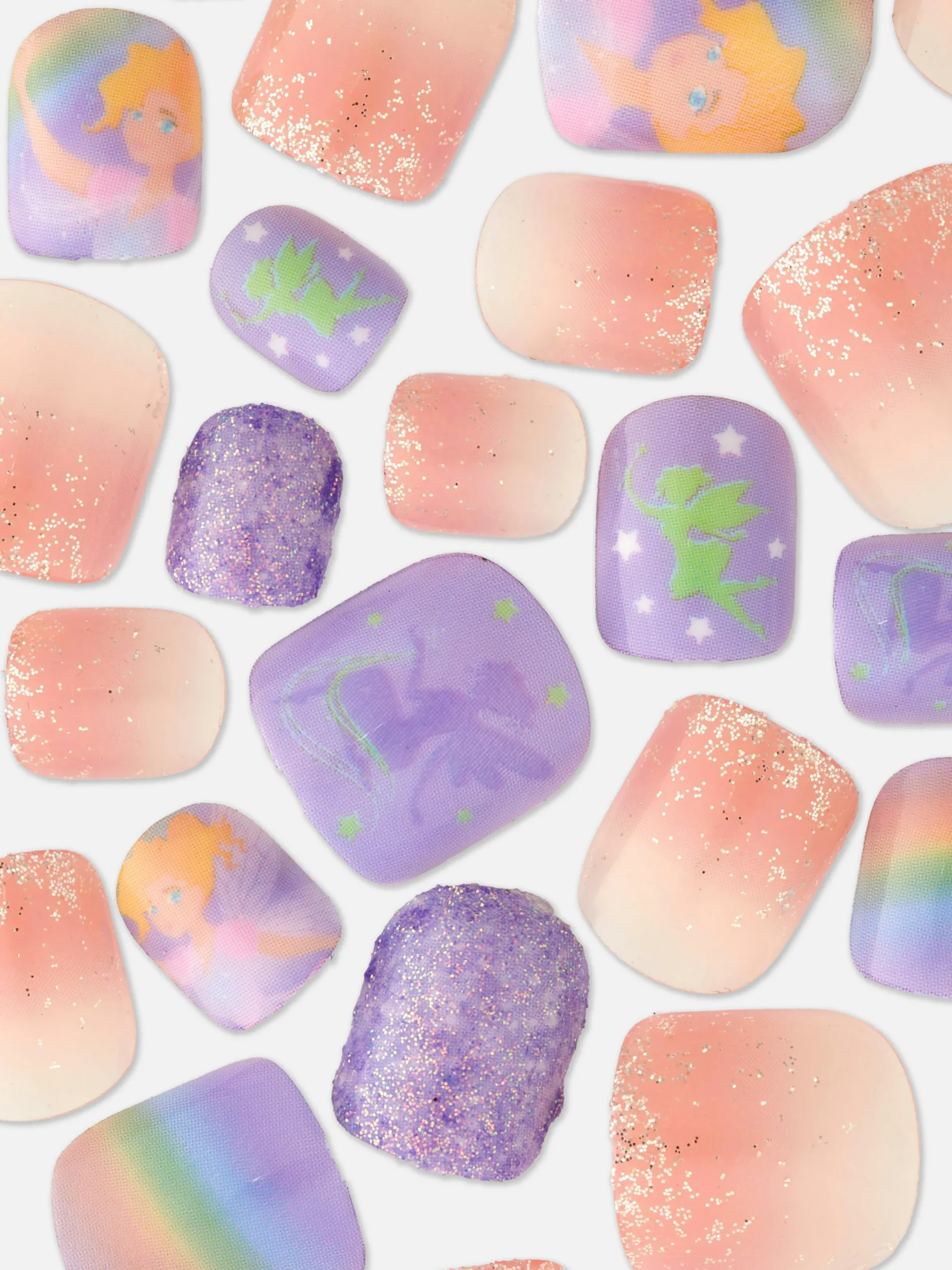 Faux Ongles|Primark Faux Ongles Autocollants à Motifs Fées Multicolore