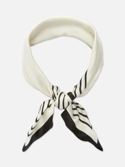 Chapeaux, Gants Et Écharpes|Primark Foulard à Imprimé Cœur Noir/Blanc