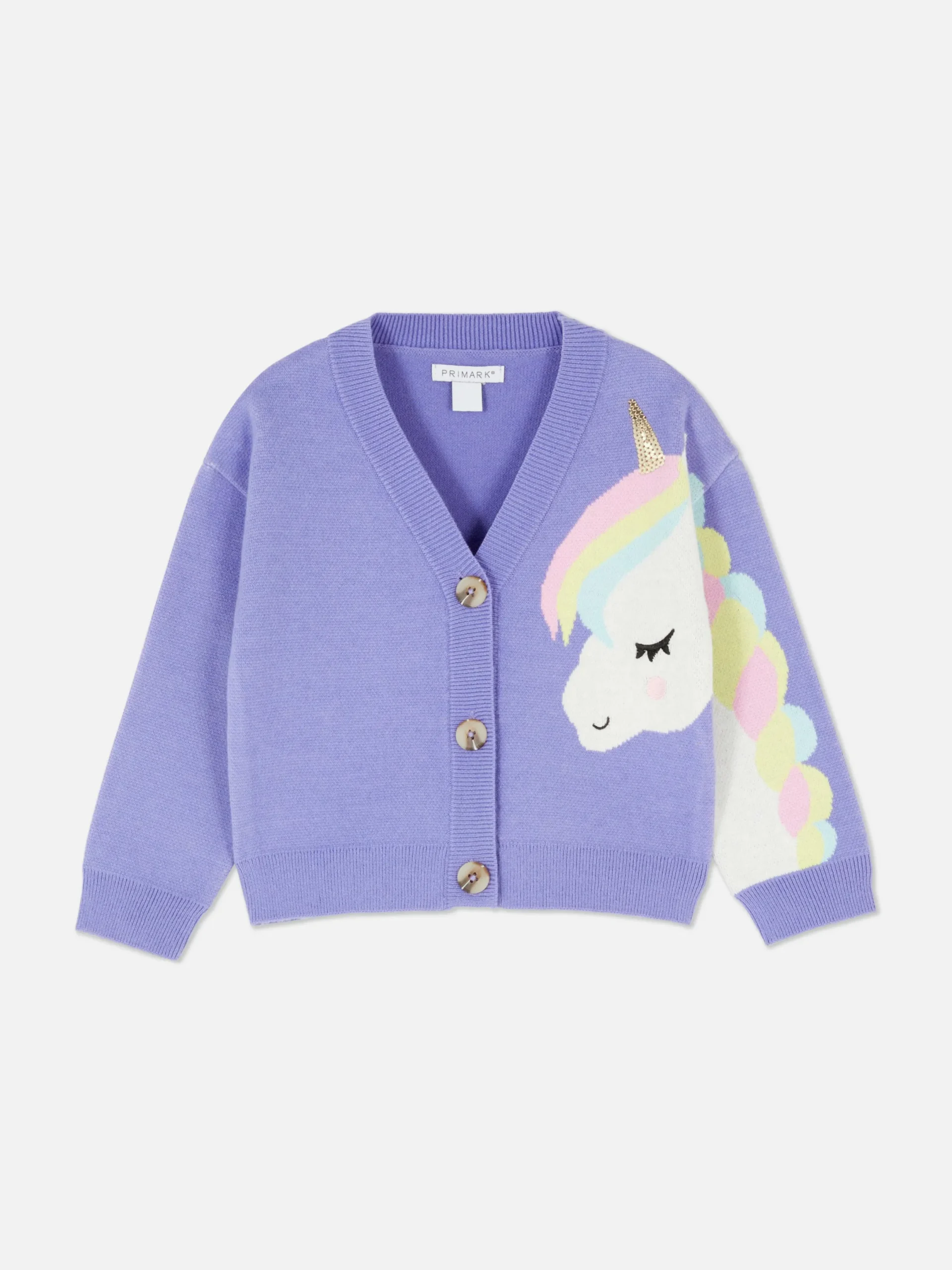 Pulls Et Gilets|Primark Gilet à Col En V Et Motif Licorne Violet