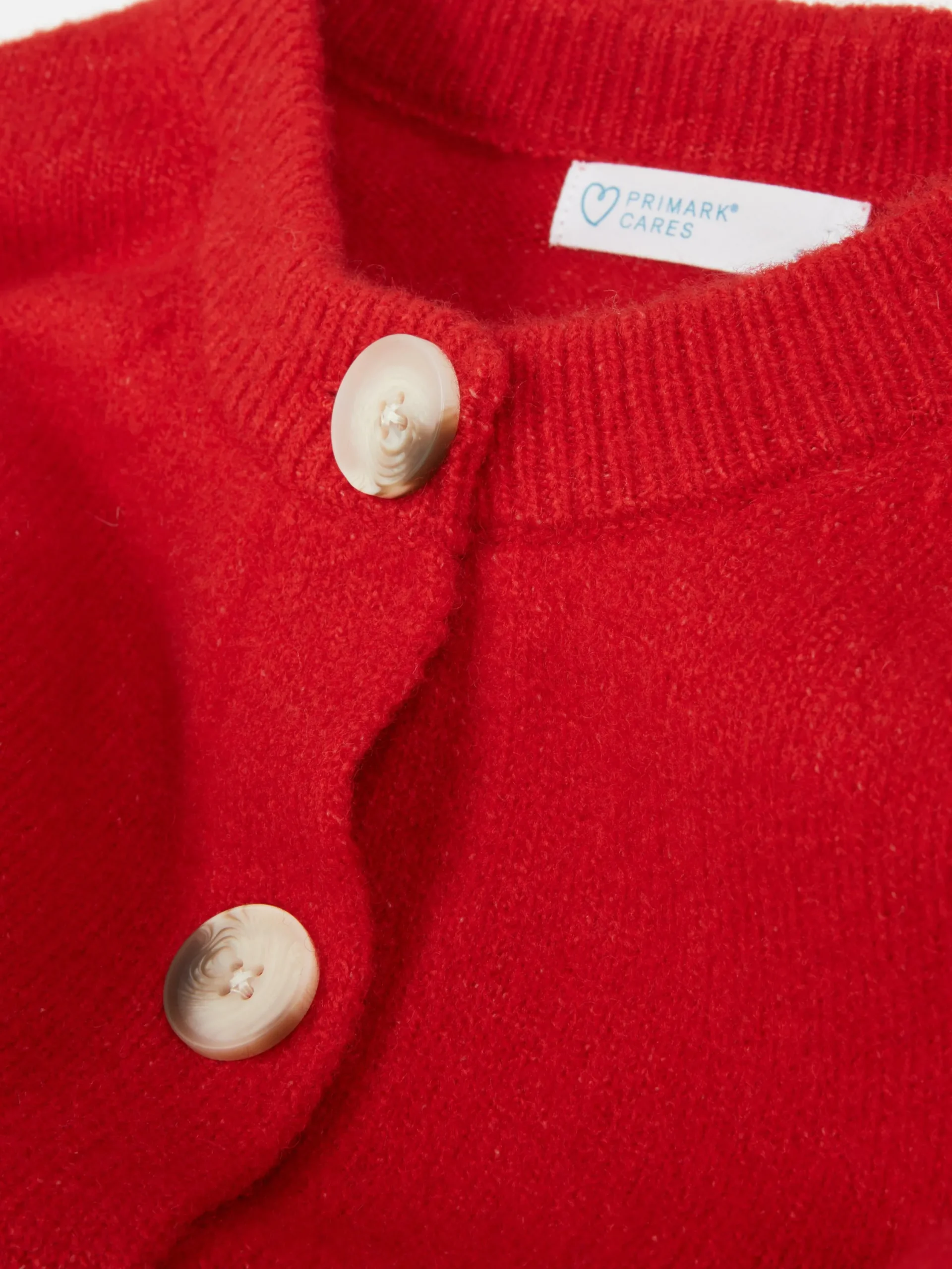 Pulls Et Gilets|Primark Gilet Boutonné à Col Ras-du-cou Rouge