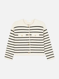 Pulls Et Gilets|Primark Gilet Boutonné à Rayures à Coordonner Multicolore