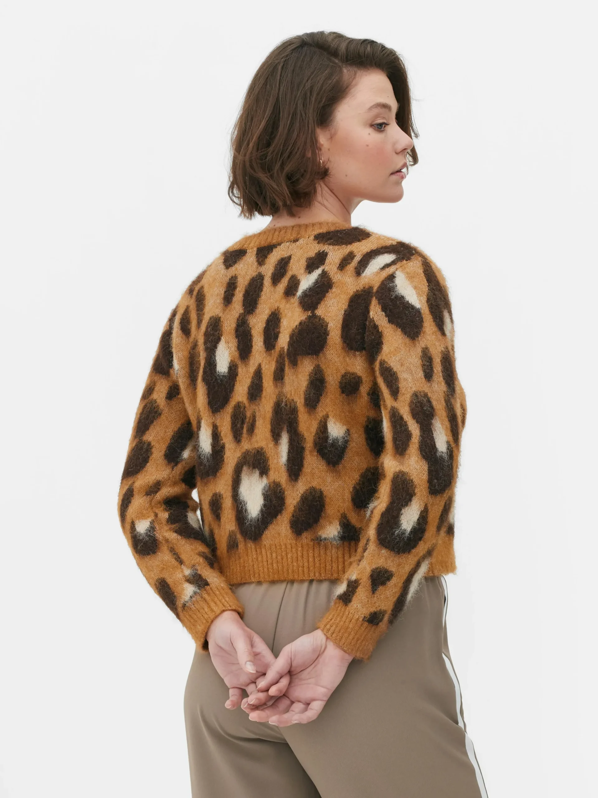 Pulls Et Gilets|Primark Gilet Court à Motif Léopard Multicolore