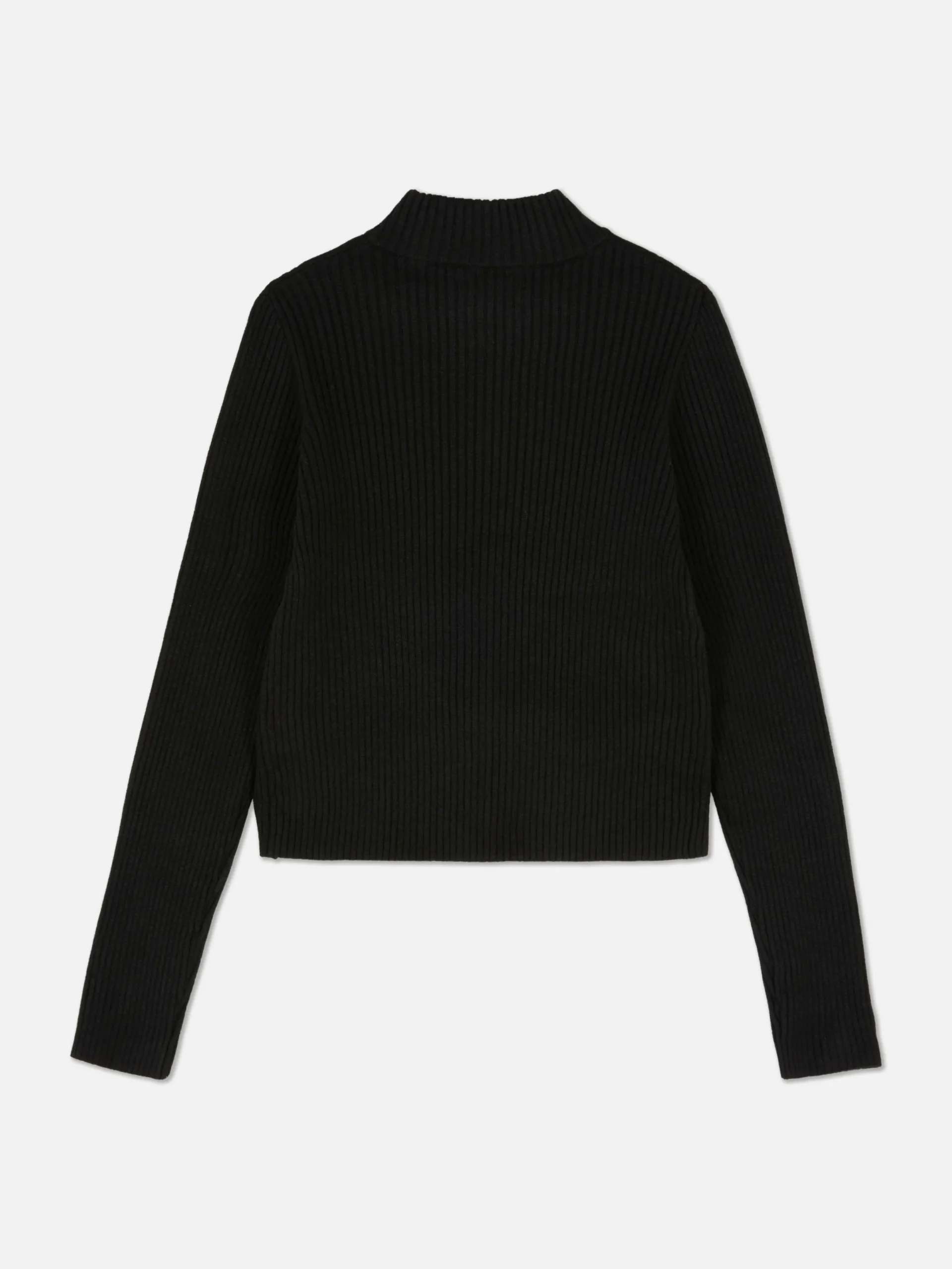 Pulls Et Gilets|Primark Gilet Côtelé Zippé Noir