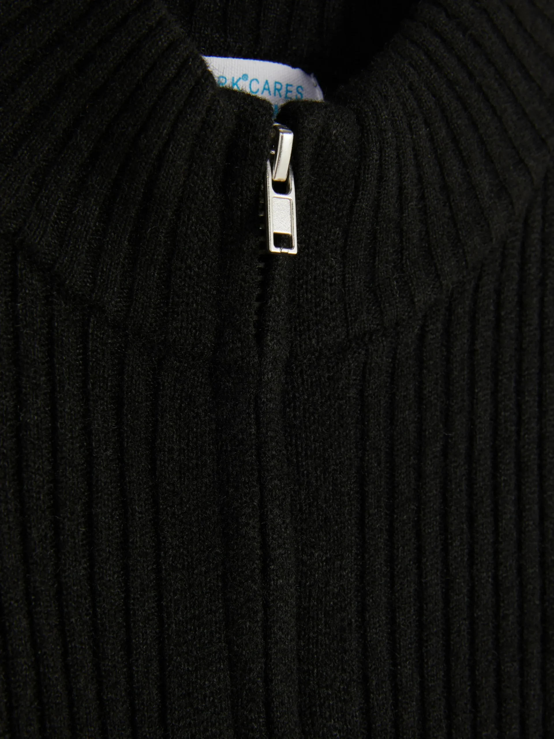 Pulls Et Gilets|Primark Gilet Côtelé Zippé Noir