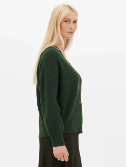 Pulls Et Gilets|Primark Gilet Décontracté à Col En V Vert foncé