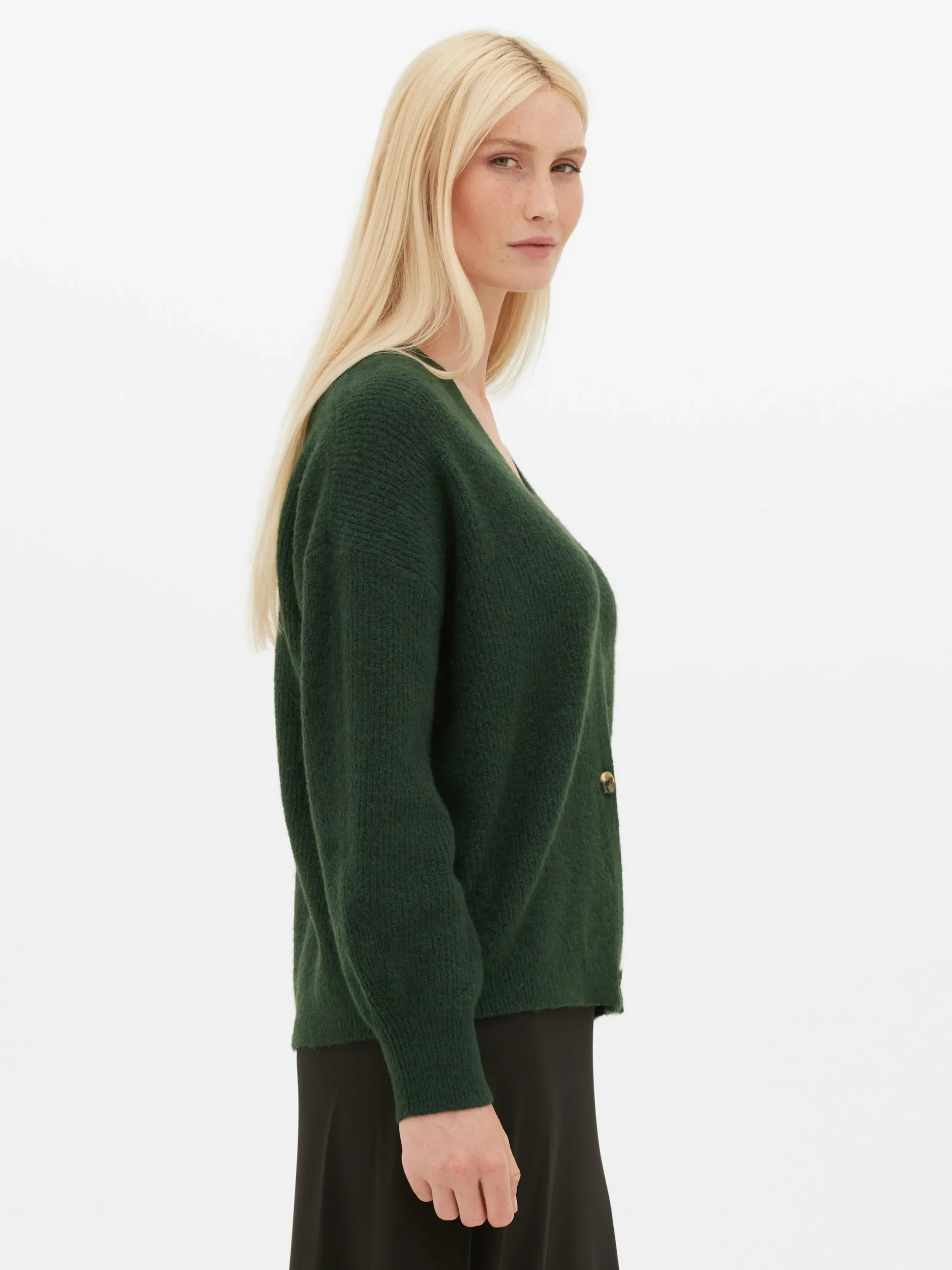 Pulls Et Gilets|Primark Gilet Décontracté à Col En V Vert foncé
