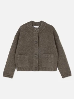 Pulls Et Gilets|Primark Gilet Décontracté Boutonné Sur Le Devant Marron