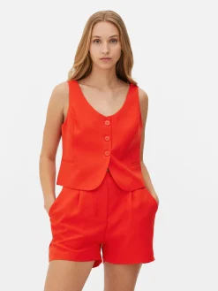 Blazers|Primark Gilet De Costume à Encolure Décolletée Rouge vif