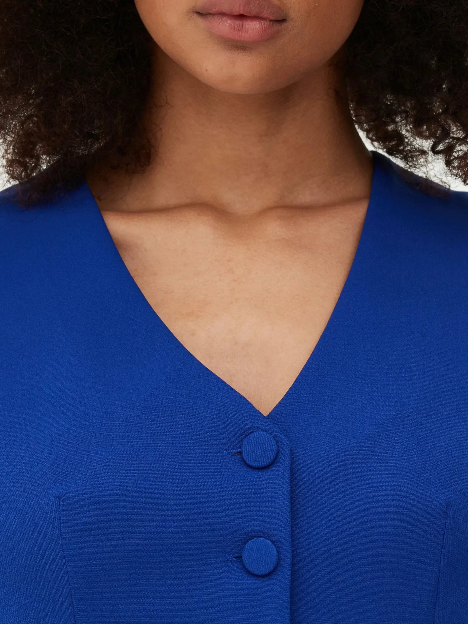 Blazers|Primark Gilet De Costume Court à Boutonnage Simple Bleu cobalt
