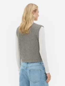 Pulls Et Gilets|Primark Gilet De Costume En Maille Rita Ora Gris