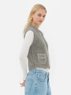 Pulls Et Gilets|Primark Gilet De Costume En Maille Rita Ora Gris