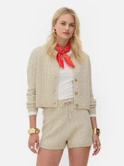 Pulls Et Gilets|Primark Gilet En Maille Torsadée Rita Ora Beige