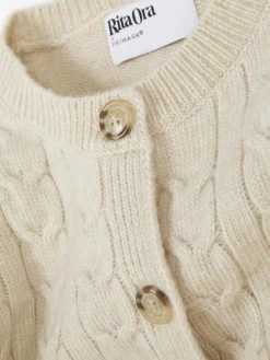 Pulls Et Gilets|Primark Gilet En Maille Torsadée Rita Ora Beige