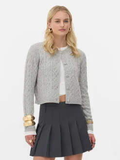 Pulls Et Gilets|Primark Gilet En Maille Torsadée Rita Ora Gris