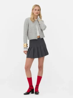 Pulls Et Gilets|Primark Gilet En Maille Torsadée Rita Ora Gris