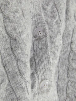 Pulls Et Gilets|Primark Gilet En Maille Torsadée Rita Ora Gris