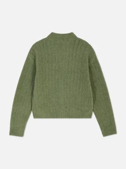 Pulls Et Gilets|Primark Gilet En Pointelle à Col En V Vert