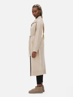 Pulls Et Gilets|Primark Gilet Long à Ceinture Paula Echevarría Camel