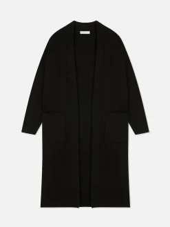 Pulls Et Gilets|Primark Gilet Long Bord à Bord Noir