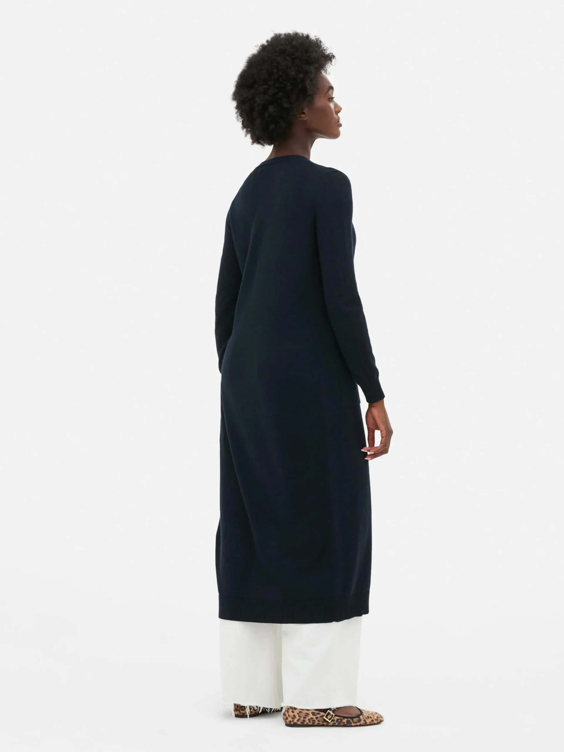 Pulls Et Gilets|Primark Gilet Long Boutonné Bleu marine