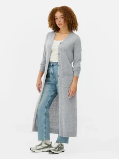 Pulls Et Gilets|Primark Gilet Long Boutonné Gris