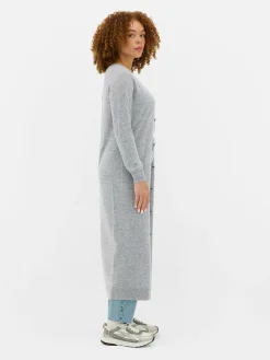 Pulls Et Gilets|Primark Gilet Long Boutonné Gris