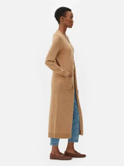 Pulls Et Gilets|Primark Gilet Long Boutonné Camel